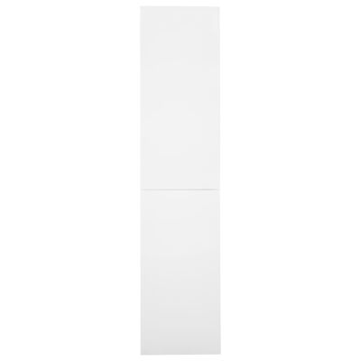 vidaXL biroja skapis ar bīdāmām durvīm, 90x40x180 cm, balts tērauds