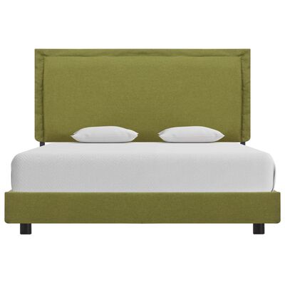 vidaXL gultas rāmis, zaļš auduma apdare, 140x200 cm