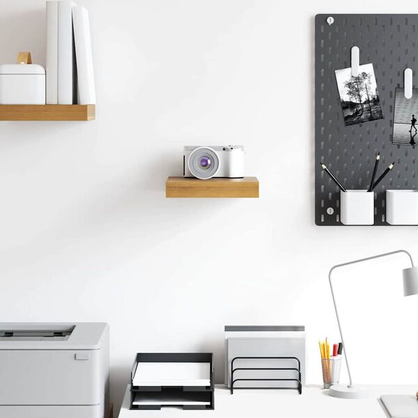 vidaXL Sienas plaukts Brūna 23 x 23,5 x 4 cm Inženierijas koks