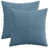 vidaXL Spilvenu pārvalks 2 pcs ALMELO Zila 40 x 40 cm kordurojs