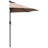 vidaXL Dārza parasols Pelēkbrūna 294 x 150 x 223 cm