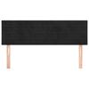 vidaXL gultas galvgaļi, melni, 144x5x78/88 cm, samts