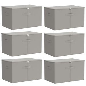 vidaXL Uzglabā&scaron;anas kaste 6 gab. Neausts audums 55 x 35 x 32 cm 61,6 L