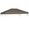 vidaXL nojumes jumta pārsegs, 310 g/m&sup2;, 3x3 m, pelēkbrūns
