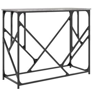 vidaXL konsoles galdiņ&scaron;, pelēcīgs, 100x40x80 cm, inženierijas koks