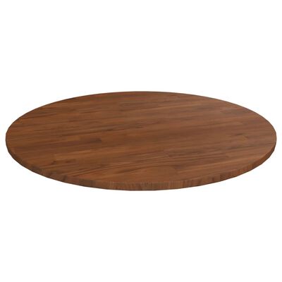 vidaXL apaļa galda virsma, tumši brūna, Ø70x1,5 cm, ozola masīvkoks