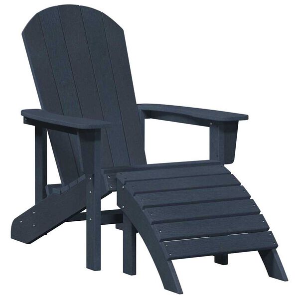 vidaXL Adirondack krēsls Tumši zils 74 x 82 x 92cm HDPE
