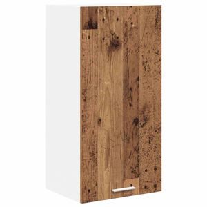 vidaXL Piekarams skapītis ar durvīm Vecs koks un balts 40 x 31 x 80 cm