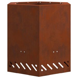vidaXL Dūmu bez uguns bļoda Rūsa 48 x 48 x 51 cm Novecināts tērauds