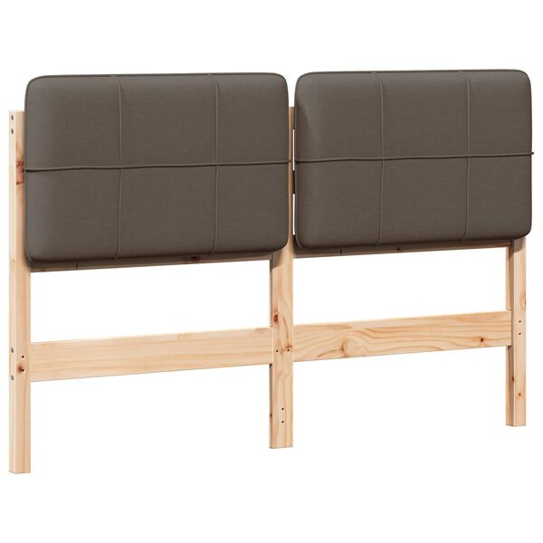 vidaXL Mīkstināts gultas galvgalis Brūns un Taupe 140 cm