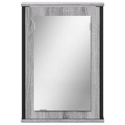 vidaXL vannasistabas spoguļskapītis, pelēks, 42x12x60 cm