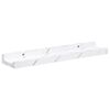 vidaXL Sienas plaukts ar plauktu 4 pcs Balts marmors 40 x 9 x 3 cm
