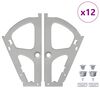 vidaXL Flip izvelkamu eņģe 12 pcs Sudraba 235 x 155 x 30 mm Dzelzs
