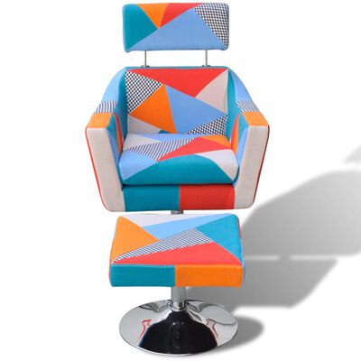 vidaXL auduma TV atpūtas krēsls