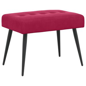 vidaXL Sols ar pogām Vīna sarkans 60 x 40 x 45 cm Samts