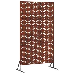 vidaXL Privātuma ekrāns 100 x 50 x 180 cm Novecināts tērauds Rūsa