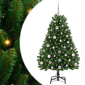 vidaXL Mākslīgā Ziemassvētku eglīte ar galotni un bumbiņu 120 cm