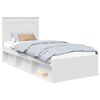 vidaXL Gultas rāmis Balts 100 x 200 cm Ciets priedes koks