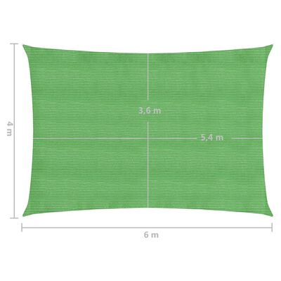 vidaXL saulessargs, 160 g/m², gaiši zaļš, 4x6 m, HDPE