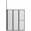 vidaXL Dušas aizslietnis Cits Melna 120 x 70 x 137 cm Alumīnijs