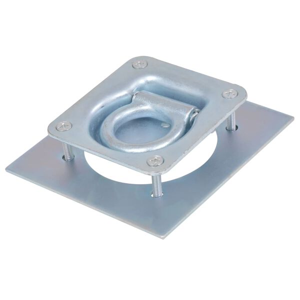 vidaXL piestiprinā&scaron;anas gredzens piekabēm, 8 gab., cinkots tērauds