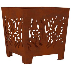 vidaXL Uguns bedre Brūna 40 x 40 x 40 cm Novecināts tērauds