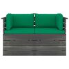 vidaXL 2-vietīgs dārza pale&scaron;u dīvāns ar matračiem, priedes masīvkoks
