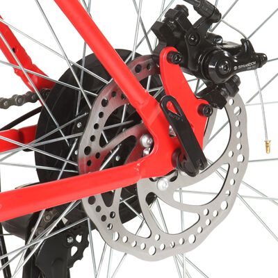vidaXL kalnu velosipēds, 21 ātrums, 27,5'', 42 cm, sarkans