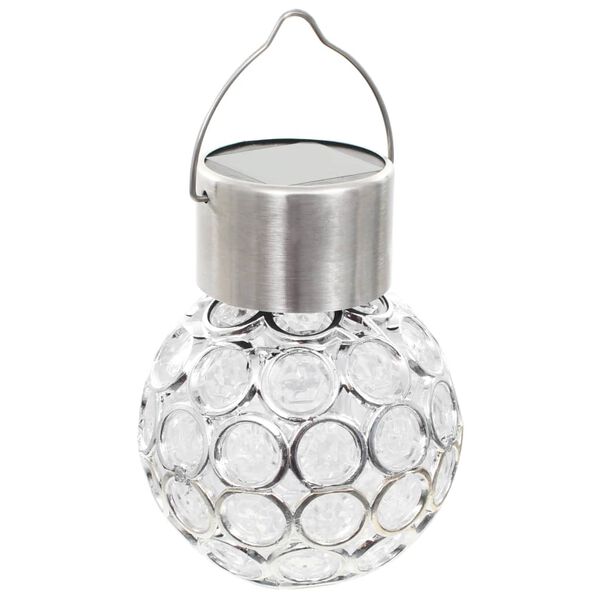 vidaXL iekarināmas solārās lampas, 8 gab., LED, RGB