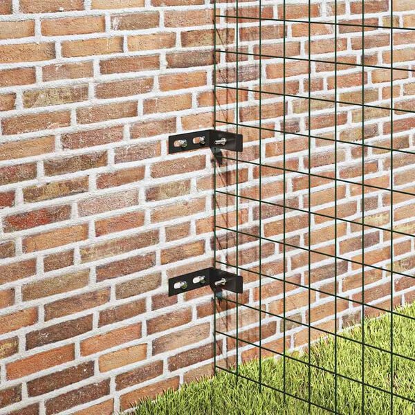 vidaXL sienas stūra savienotāji, 10 komplekti, antracītpelēki