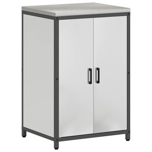 vidaXL Virtuves uzglabā&scaron;anas skapis HATTEM Sudraba 60 x 50 x 92 cm
