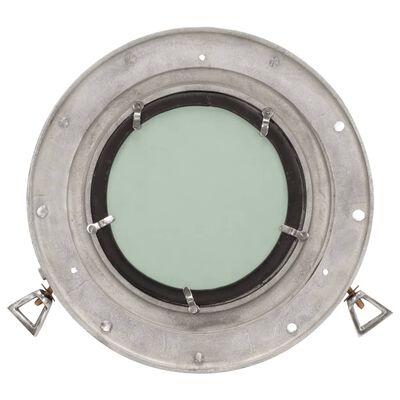 vidaXL iluminators sienas spogulis, Ø30 cm, alumīnijs un stikls