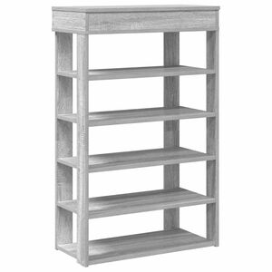 vidaXL apavu plaukts pelēka ozola 60x30x98 cm inženierijas koks