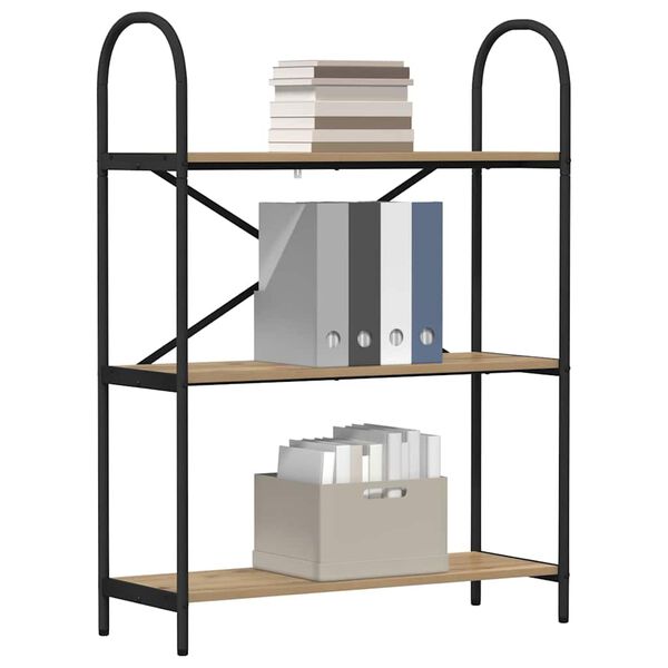 vidaXL Grāmatu plaukts Artisānā ozols 80 x 30 x 109 cm