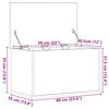 vidaXL Uzglabā&scaron;anas kaste Vecs koks 60 x 35 x 35 cm Inženierijas koks