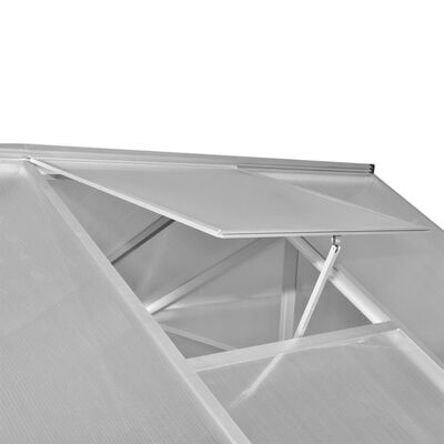 vidaXL siltumnīca ar pamatnes rāmi, pastiprināts alumīnijs, 9,025 m²