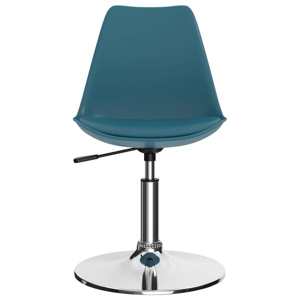 vidaXL grozāmi virtuves krēsli, 2 gab., tirkīzzila mākslīgā āda
