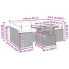 vidaXL 7-daļīgs dārza dīvāna komplekts, matrači, bē&scaron;a PE rotangpalma