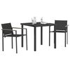 vidaXL Āra mēbeļu komplekts 3 pcs Melns un Anthracite 80 x 80 x 73 cm