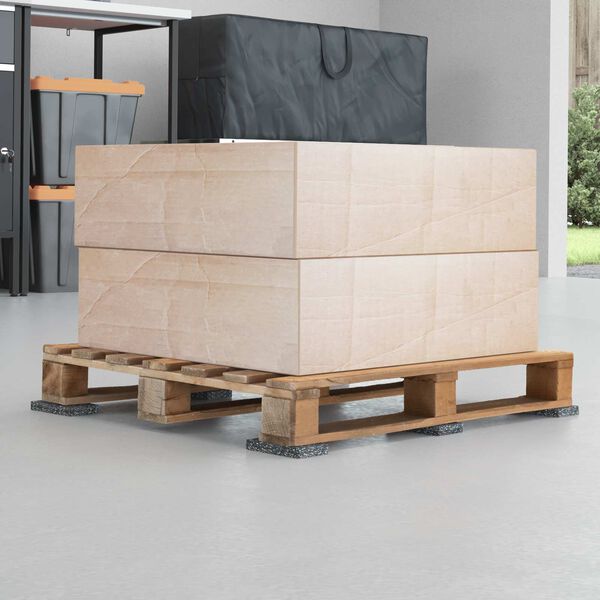 vidaXL Gumijas rullis Melna Gumija