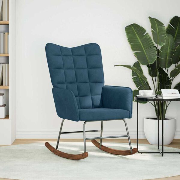 vidaXL &scaron;ūpuļkrēsls, zils samts