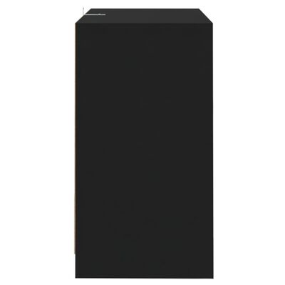 vidaXL kumodes, 2 gab., melnas, 70x41x75 cm, skaidu plāksne