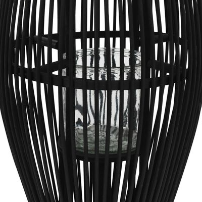 vidaXL pakarināms svečturis, bambuss, melns, 95 cm