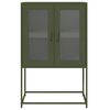 vidaXL Highboard Olive Green 68x39x107 cm Tērauds