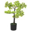 vidaXL mākslīgais ciprases bonzai ar podiņu, 60 cm, zaļ&scaron;