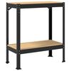 vidaXL Darba galds Melns 81 x 41 x 91 cm Inženierijas koks un metāls