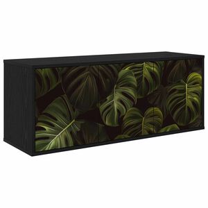 vidaXL Sienā montējams TV skapis ELBURG 102 x 33 x 40 cm Melns ozols