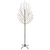 vidaXL LED Ziemassvētku koks Melns 210 cm Tērauds 180 LED