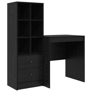vidaXL Galds Melns ozolkoks 115,5 x 50 x 127 cm 2 gab.