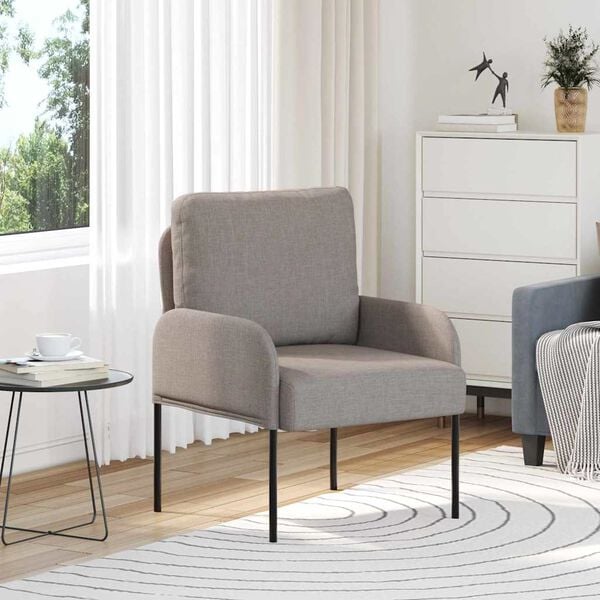 vidaXL Dīvāni ar spilvenu 55cm Pelēkbrūna Saplāksnis